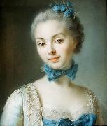 unknow artist, Portrait of a young woman wearing a blue ribbon at her throat